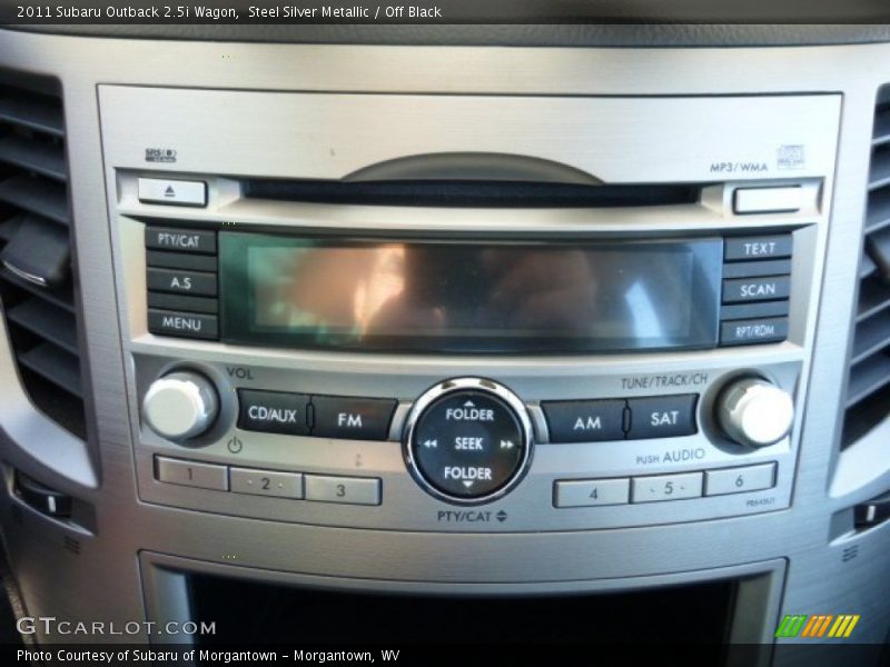 Steel Silver Metallic / Off Black 2011 Subaru Outback 2.5i Wagon