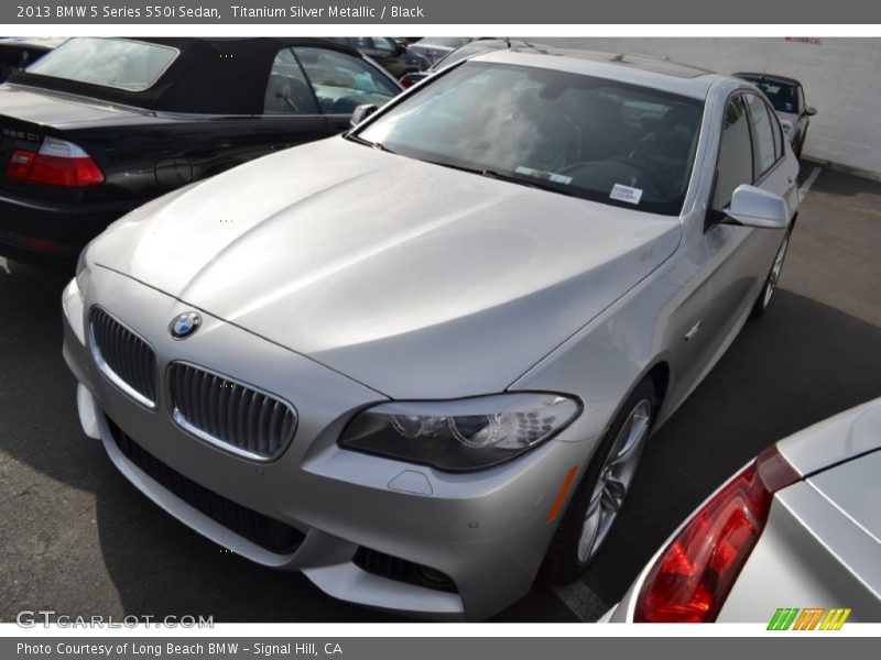 Titanium Silver Metallic / Black 2013 BMW 5 Series 550i Sedan