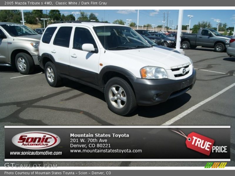 Classic White / Dark Flint Gray 2005 Mazda Tribute s 4WD