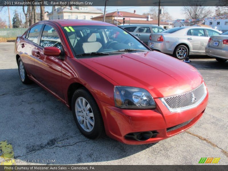 Rave Red / Medium Gray 2011 Mitsubishi Galant FE