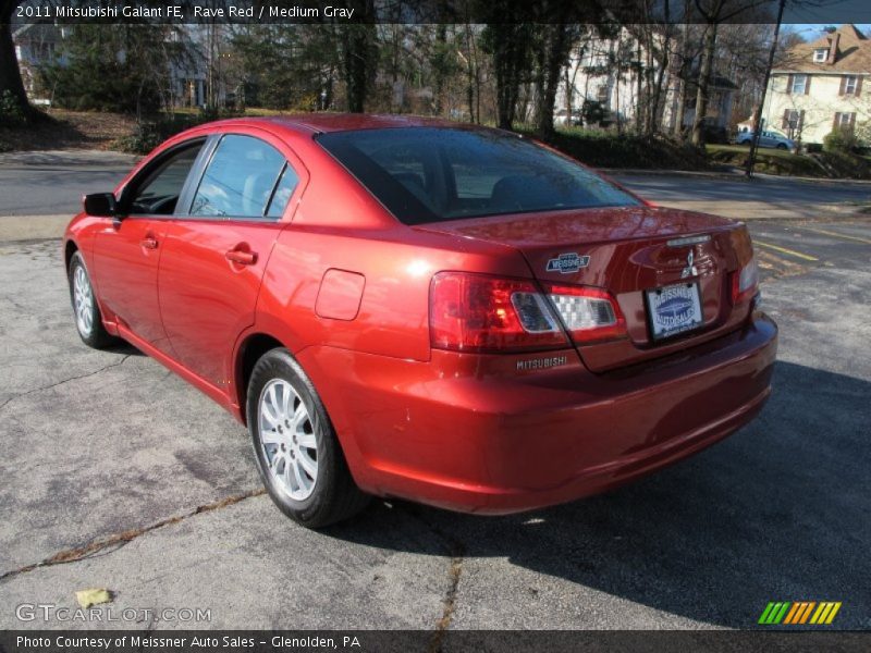 Rave Red / Medium Gray 2011 Mitsubishi Galant FE