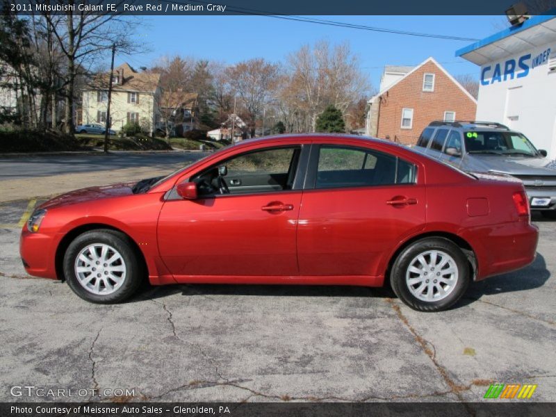Rave Red / Medium Gray 2011 Mitsubishi Galant FE
