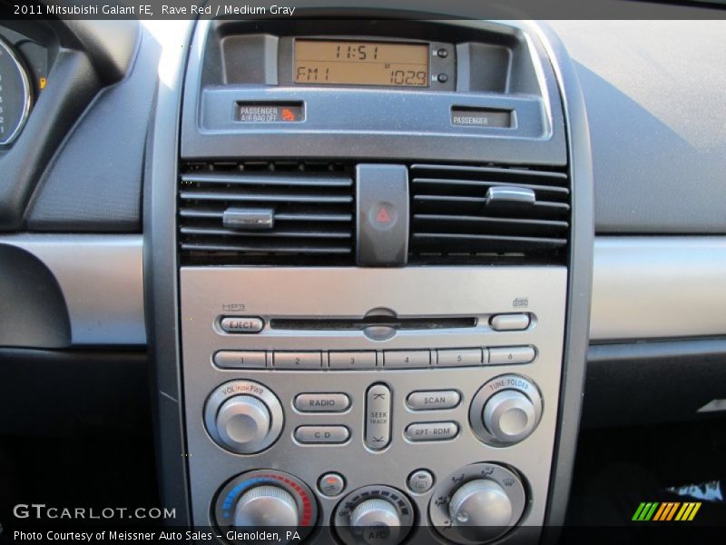 Rave Red / Medium Gray 2011 Mitsubishi Galant FE