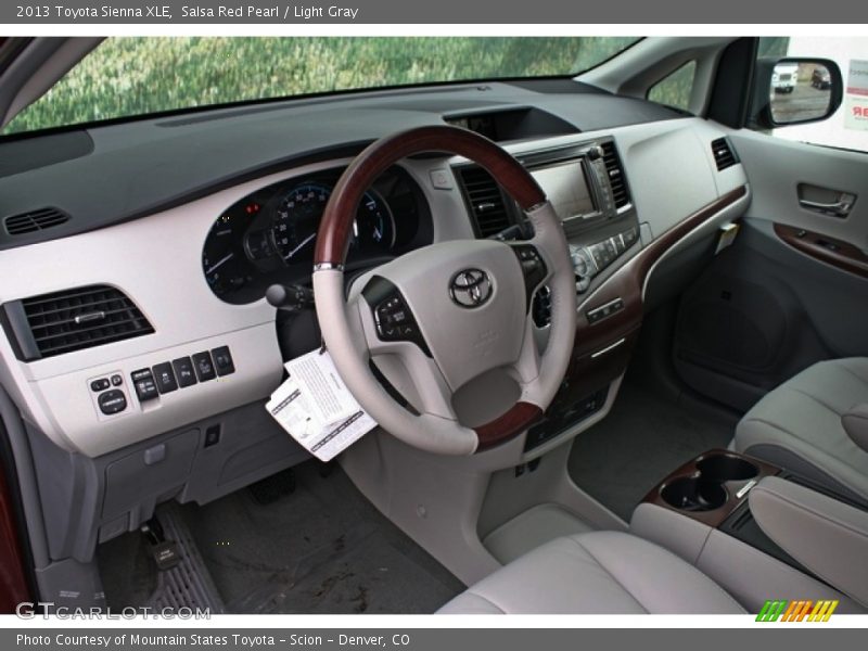 Salsa Red Pearl / Light Gray 2013 Toyota Sienna XLE