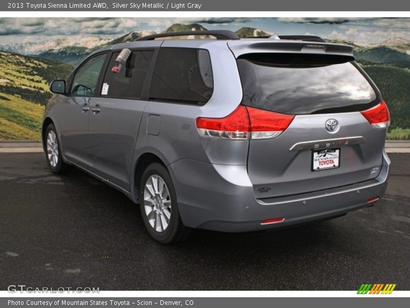 Silver Sky Metallic / Light Gray 2013 Toyota Sienna Limited AWD