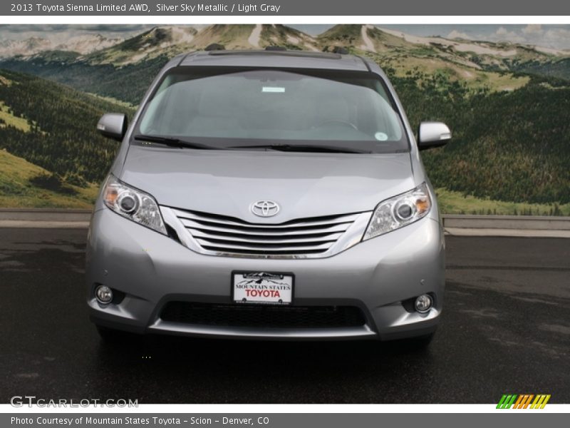 Silver Sky Metallic / Light Gray 2013 Toyota Sienna Limited AWD