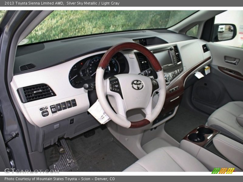 Silver Sky Metallic / Light Gray 2013 Toyota Sienna Limited AWD