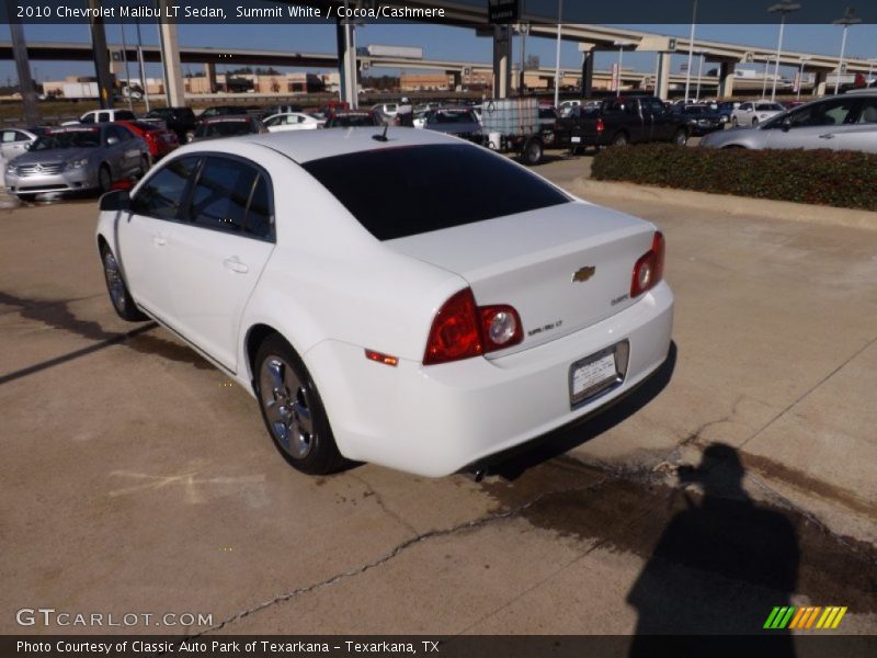 Summit White / Cocoa/Cashmere 2010 Chevrolet Malibu LT Sedan