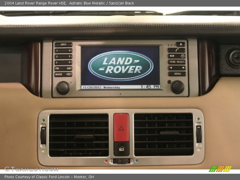 Adriatic Blue Metallic / Sand/Jet Black 2004 Land Rover Range Rover HSE