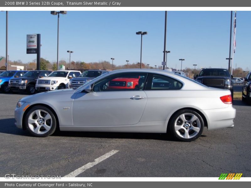 Titanium Silver Metallic / Gray 2008 BMW 3 Series 328i Coupe