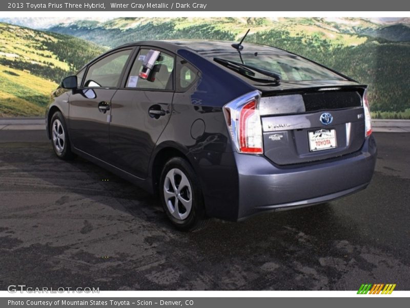 Winter Gray Metallic / Dark Gray 2013 Toyota Prius Three Hybrid