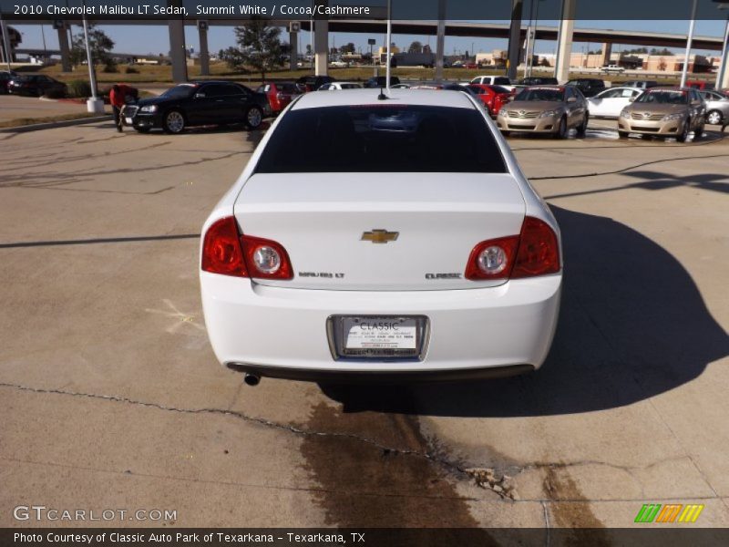 Summit White / Cocoa/Cashmere 2010 Chevrolet Malibu LT Sedan
