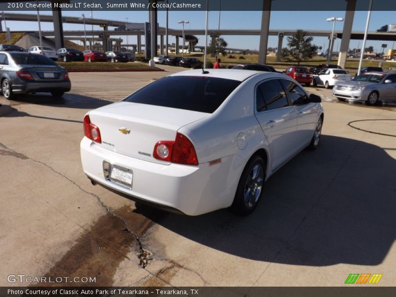 Summit White / Cocoa/Cashmere 2010 Chevrolet Malibu LT Sedan