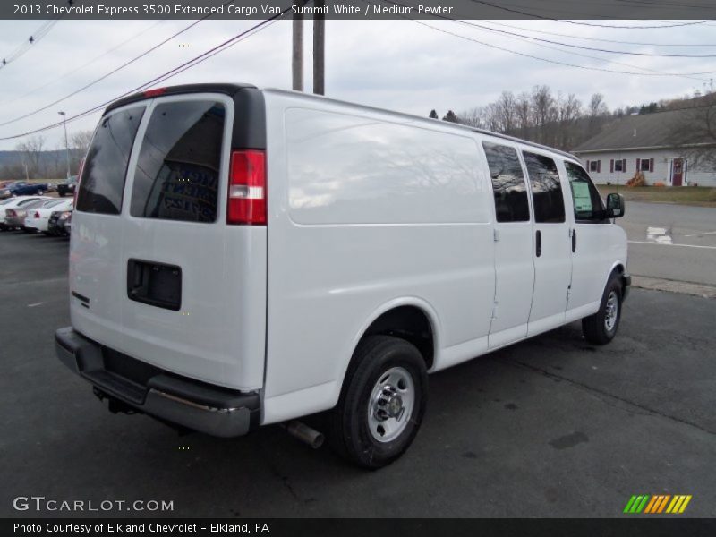 Summit White / Medium Pewter 2013 Chevrolet Express 3500 Extended Cargo Van