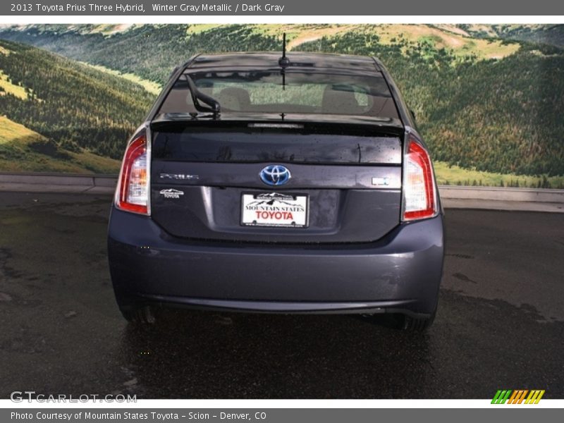 Winter Gray Metallic / Dark Gray 2013 Toyota Prius Three Hybrid