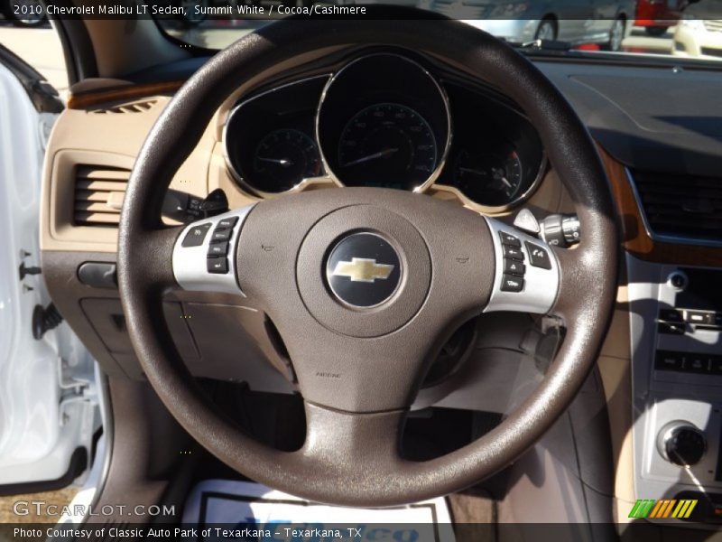 Summit White / Cocoa/Cashmere 2010 Chevrolet Malibu LT Sedan