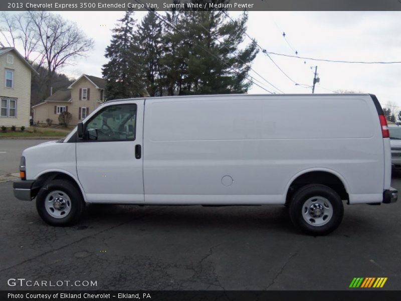 Summit White / Medium Pewter 2013 Chevrolet Express 3500 Extended Cargo Van