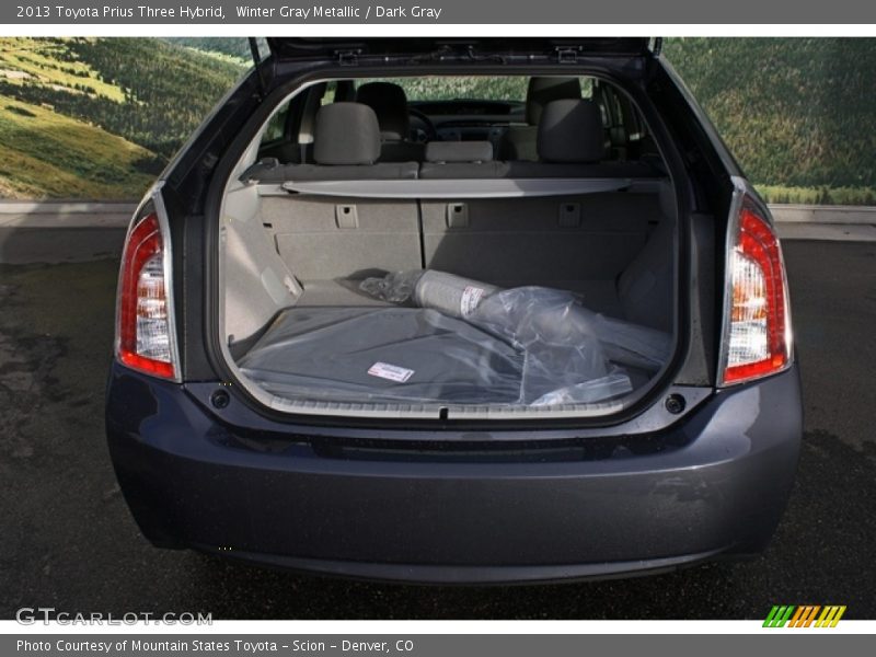 Winter Gray Metallic / Dark Gray 2013 Toyota Prius Three Hybrid