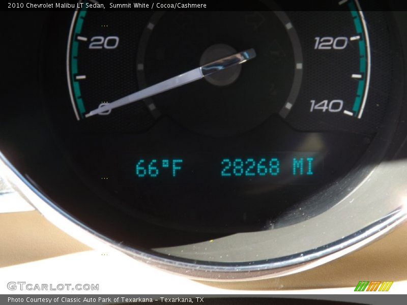 Summit White / Cocoa/Cashmere 2010 Chevrolet Malibu LT Sedan