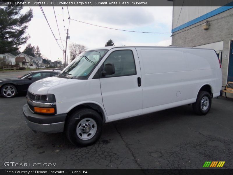 Summit White / Medium Pewter 2013 Chevrolet Express 3500 Extended Cargo Van