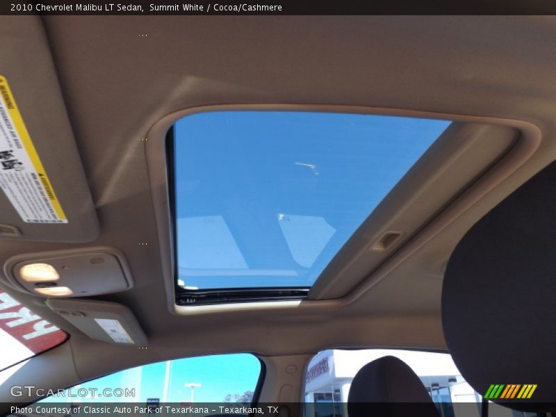 Summit White / Cocoa/Cashmere 2010 Chevrolet Malibu LT Sedan