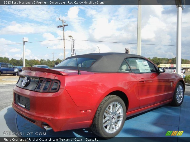 Red Candy Metallic / Stone 2013 Ford Mustang V6 Premium Convertible