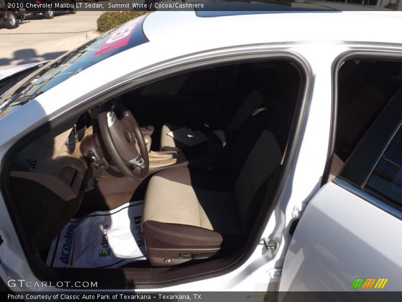 Summit White / Cocoa/Cashmere 2010 Chevrolet Malibu LT Sedan