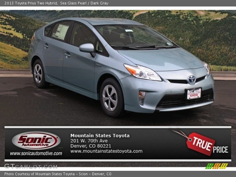 Sea Glass Pearl / Dark Gray 2013 Toyota Prius Two Hybrid