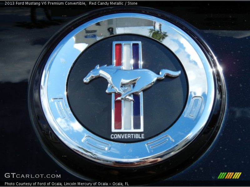 Red Candy Metallic / Stone 2013 Ford Mustang V6 Premium Convertible