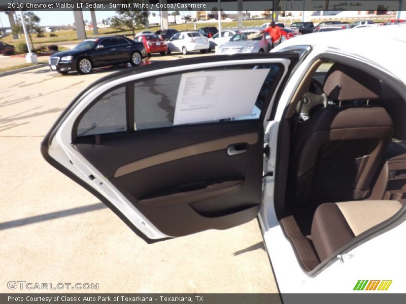 Summit White / Cocoa/Cashmere 2010 Chevrolet Malibu LT Sedan