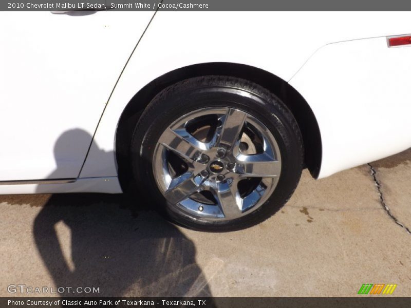 Summit White / Cocoa/Cashmere 2010 Chevrolet Malibu LT Sedan