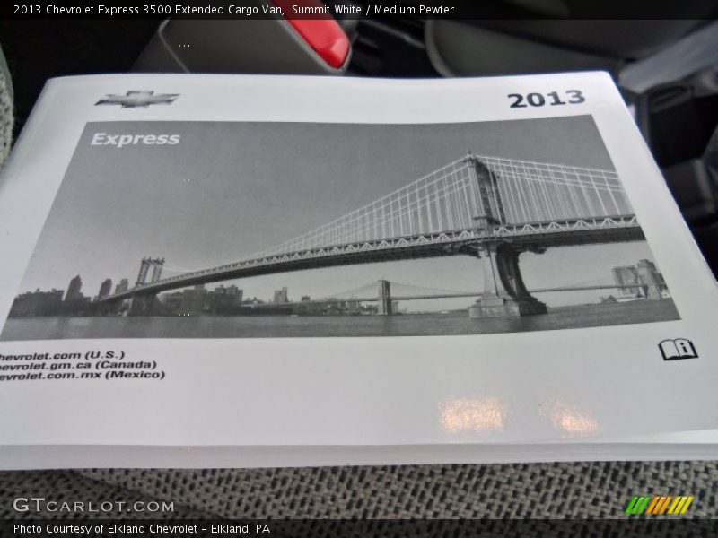 Books/Manuals of 2013 Express 3500 Extended Cargo Van