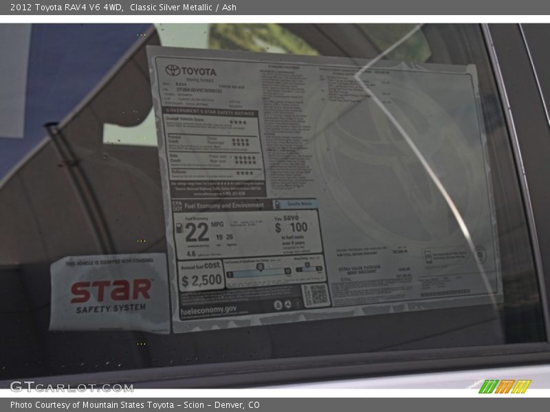 Classic Silver Metallic / Ash 2012 Toyota RAV4 V6 4WD