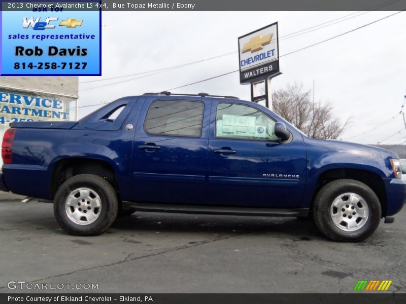 Blue Topaz Metallic / Ebony 2013 Chevrolet Avalanche LS 4x4