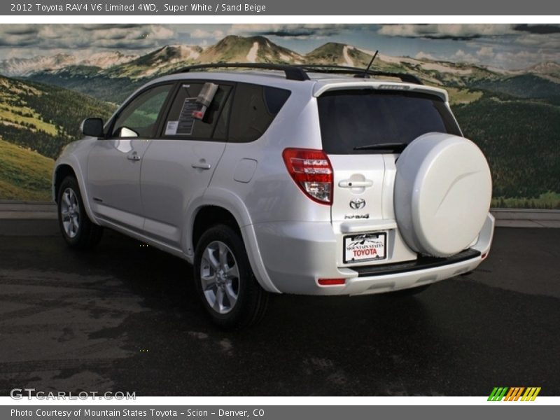 Super White / Sand Beige 2012 Toyota RAV4 V6 Limited 4WD