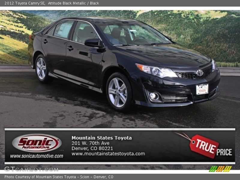 Attitude Black Metallic / Black 2012 Toyota Camry SE
