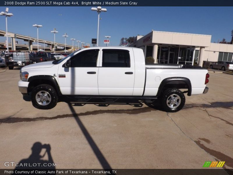 Bright White / Medium Slate Gray 2008 Dodge Ram 2500 SLT Mega Cab 4x4