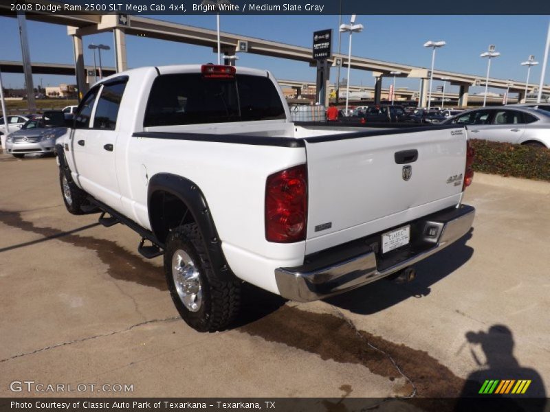 Bright White / Medium Slate Gray 2008 Dodge Ram 2500 SLT Mega Cab 4x4