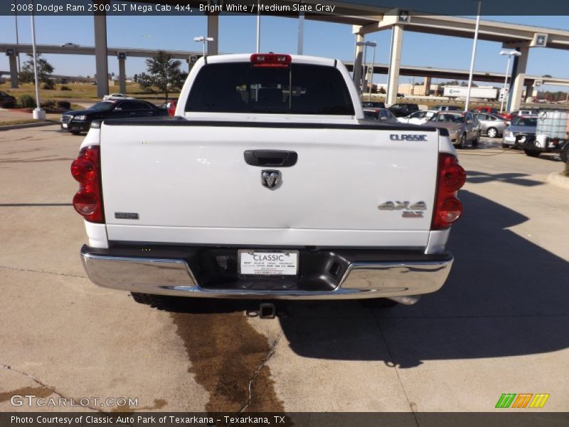 Bright White / Medium Slate Gray 2008 Dodge Ram 2500 SLT Mega Cab 4x4
