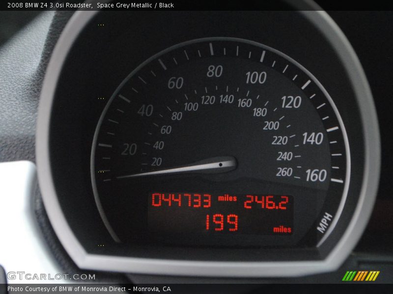 Space Grey Metallic / Black 2008 BMW Z4 3.0si Roadster