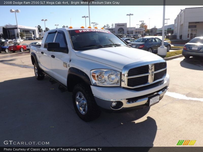 Bright White / Medium Slate Gray 2008 Dodge Ram 2500 SLT Mega Cab 4x4