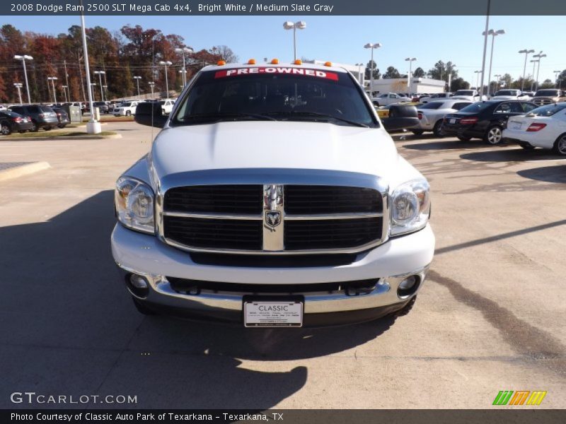 Bright White / Medium Slate Gray 2008 Dodge Ram 2500 SLT Mega Cab 4x4