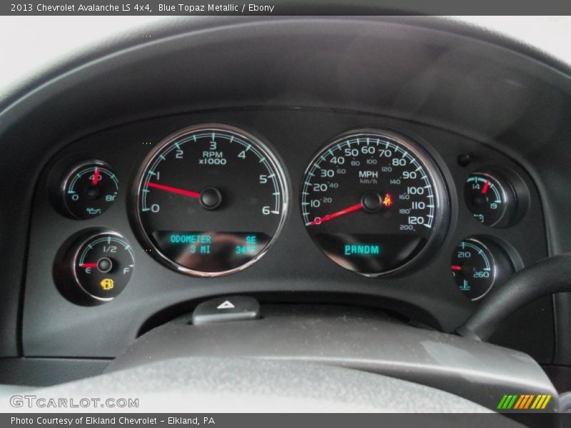 Blue Topaz Metallic / Ebony 2013 Chevrolet Avalanche LS 4x4