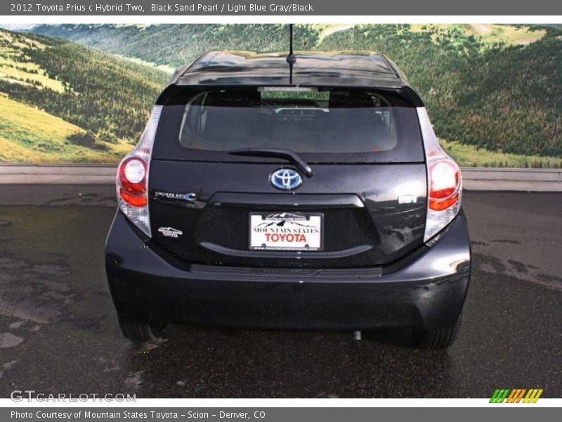 Black Sand Pearl / Light Blue Gray/Black 2012 Toyota Prius c Hybrid Two