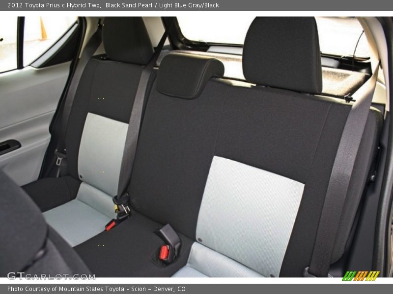 Black Sand Pearl / Light Blue Gray/Black 2012 Toyota Prius c Hybrid Two