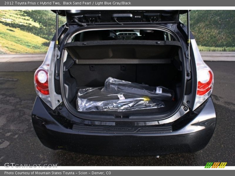 Black Sand Pearl / Light Blue Gray/Black 2012 Toyota Prius c Hybrid Two