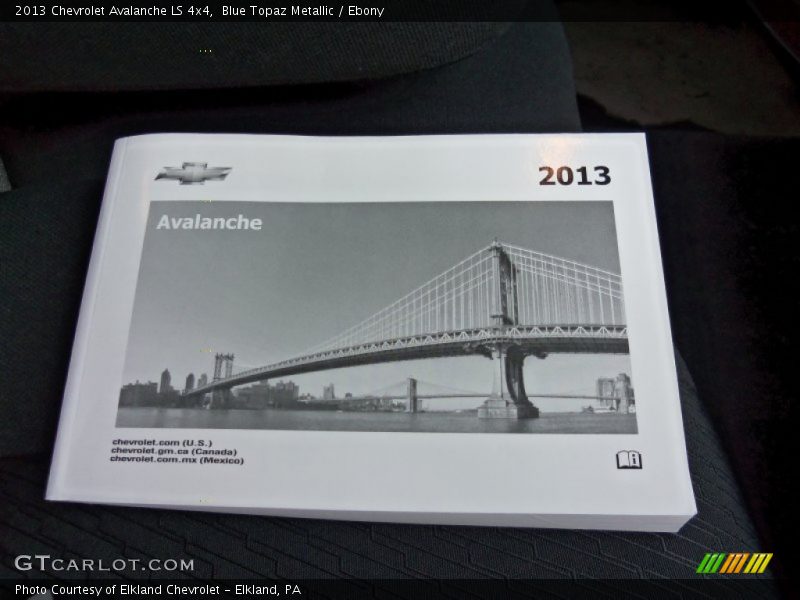 Blue Topaz Metallic / Ebony 2013 Chevrolet Avalanche LS 4x4