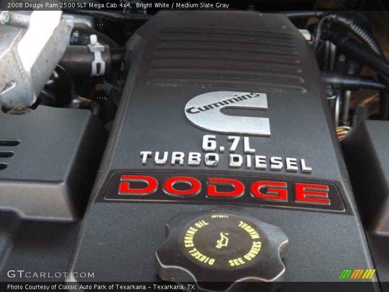  2008 Ram 2500 SLT Mega Cab 4x4 Engine - 6.7 Liter OHV 24-Valve Cummins Turbo Diesel Inline 6 Cylinder