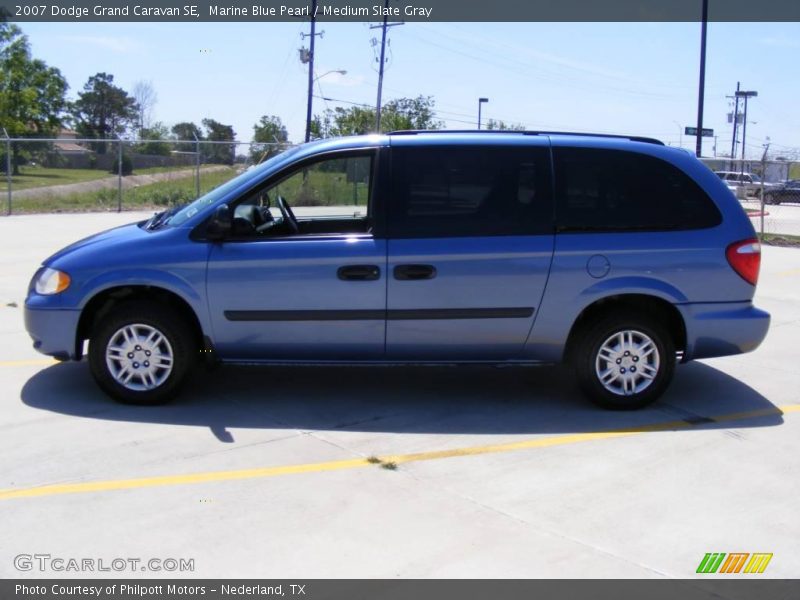 Marine Blue Pearl / Medium Slate Gray 2007 Dodge Grand Caravan SE