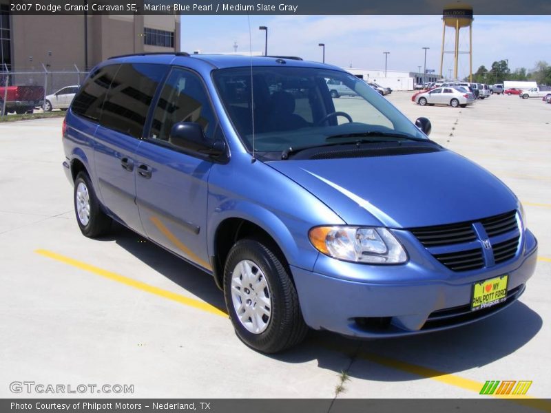 Marine Blue Pearl / Medium Slate Gray 2007 Dodge Grand Caravan SE